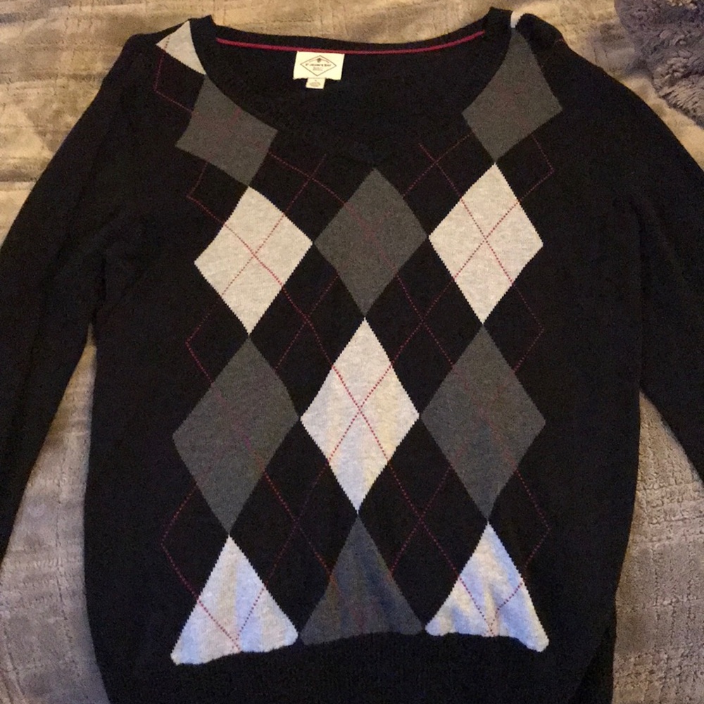 Long sleeve sweater v neck